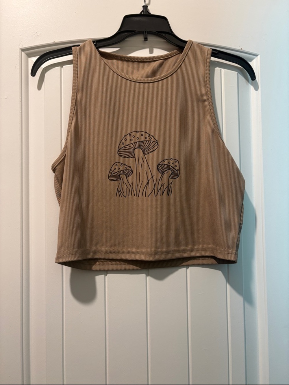 Crop Tank with Mushroom Graphic